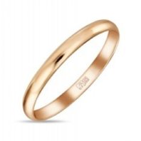 Обручальное кольцо R01-R-040-200-М12276 из красного золота, гладкое