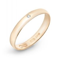 Обручальное кольцо R01-WED-00026-М12285 из красного золота, гладкое