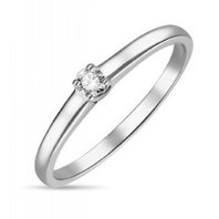 Помолвочное кольцо R01-SOL40-010-G2-М12291 из белого золота, гладкое