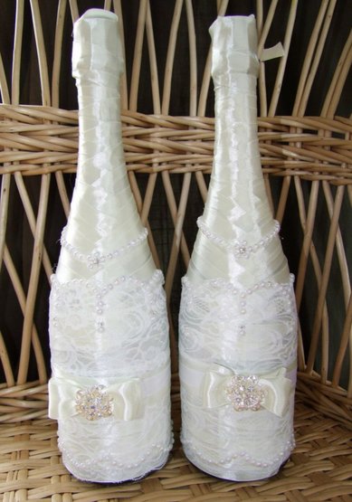 Украшения на бутылки С79785 - Салон свадебных аксессуаров С Праздни4ком!
