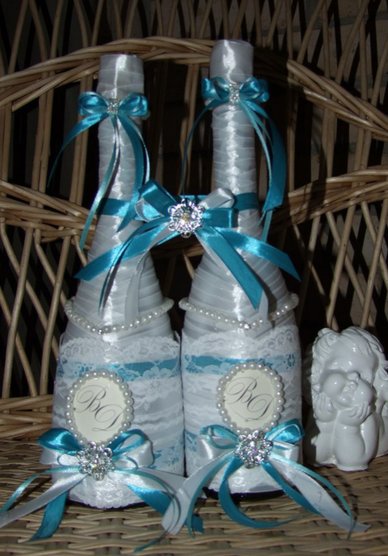 Украшение на бутылки С79792 - Салон свадебных аксессуаров С Праздни4ком!