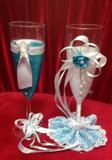 Бокалы для молодоженов С79799 - Салон свадебных аксессуаров С Праздни4ком!